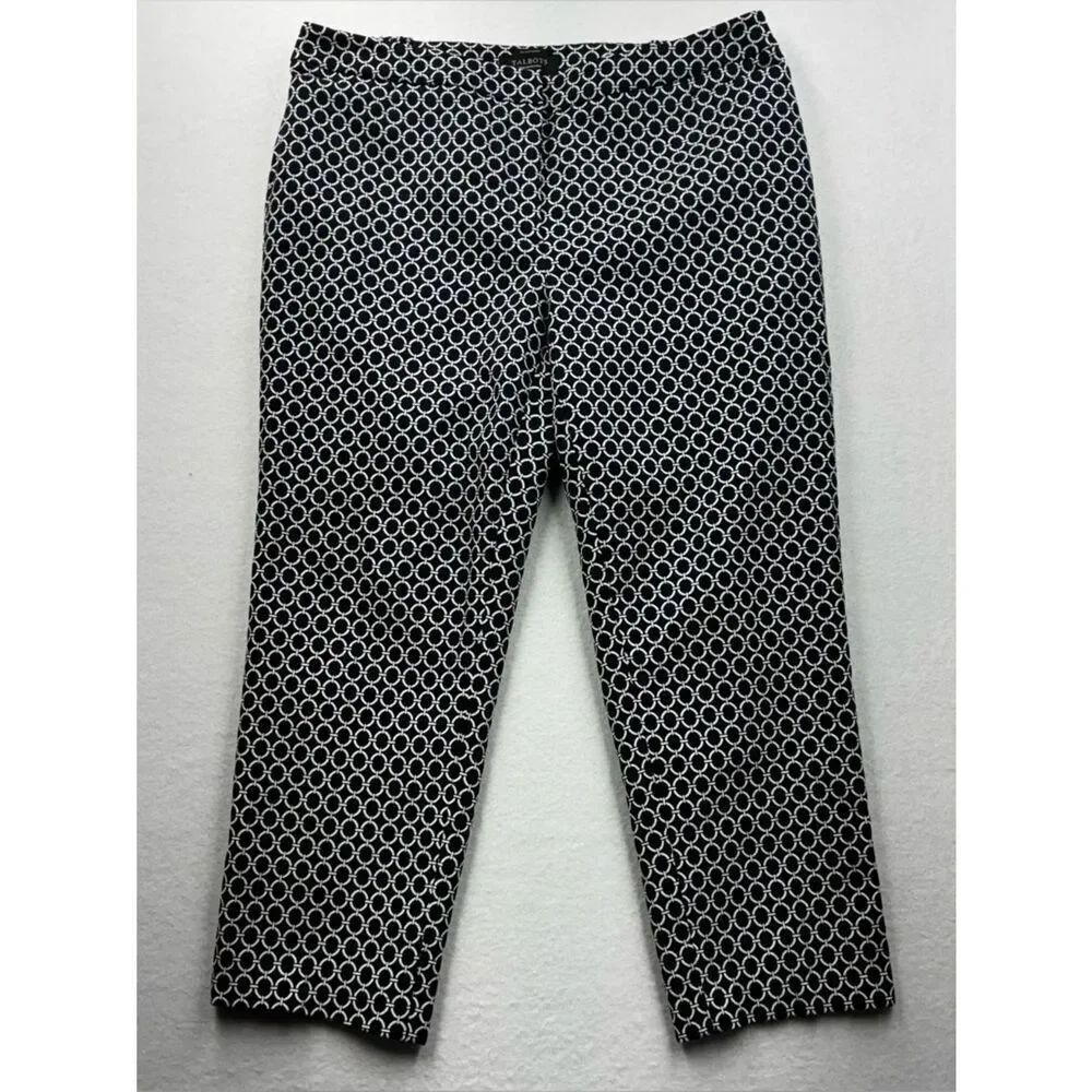 3For$20 Talbots Black and White Geometric Chinos size: 14WP